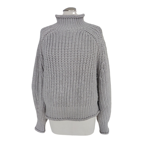 H&M Sweaters - H & M Grey Knit Chunky Boxy Sweater L